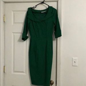 1950s style green dress